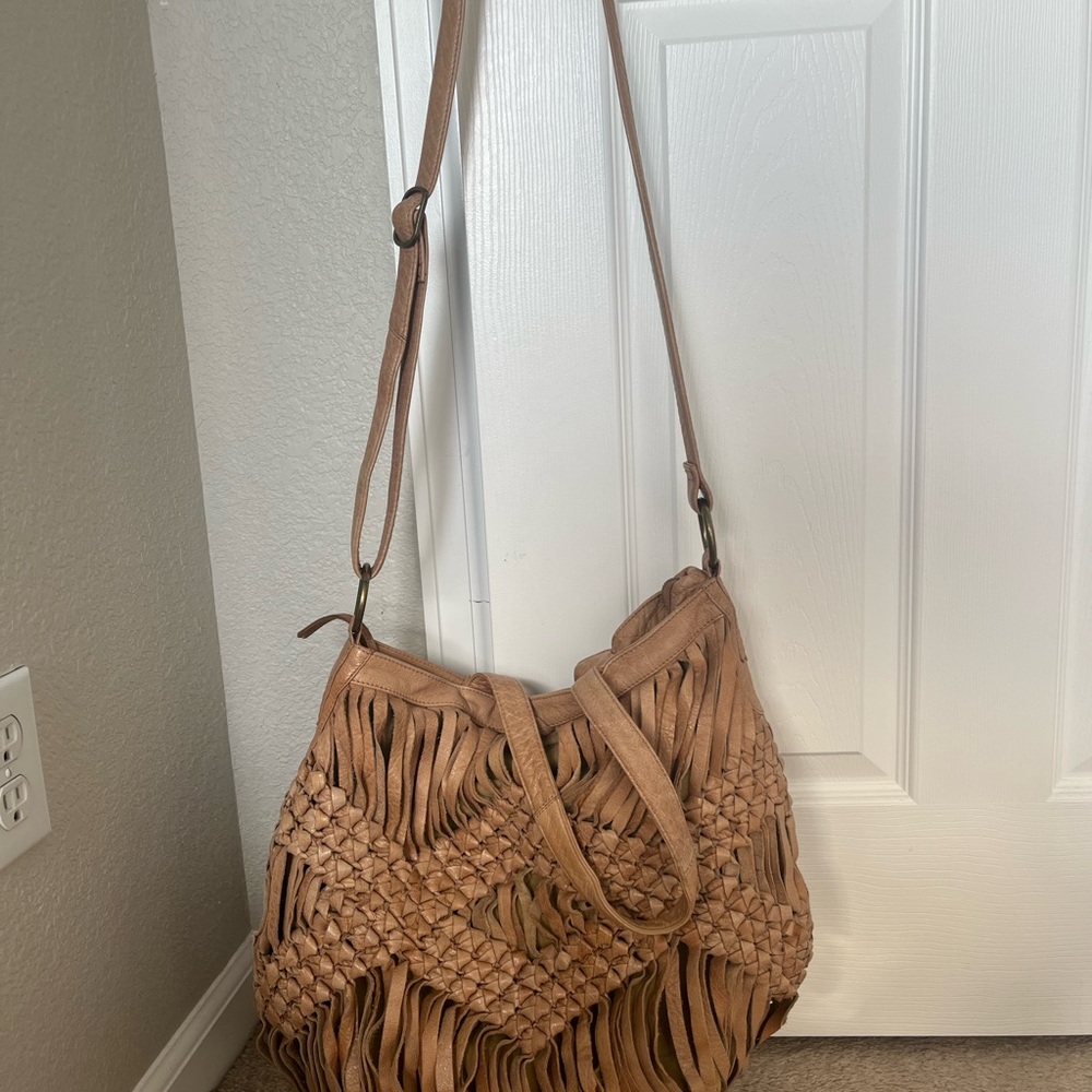 Day & Mood DayandMood Behemian Woven Leather Tote Bag - Picture 3 of 5